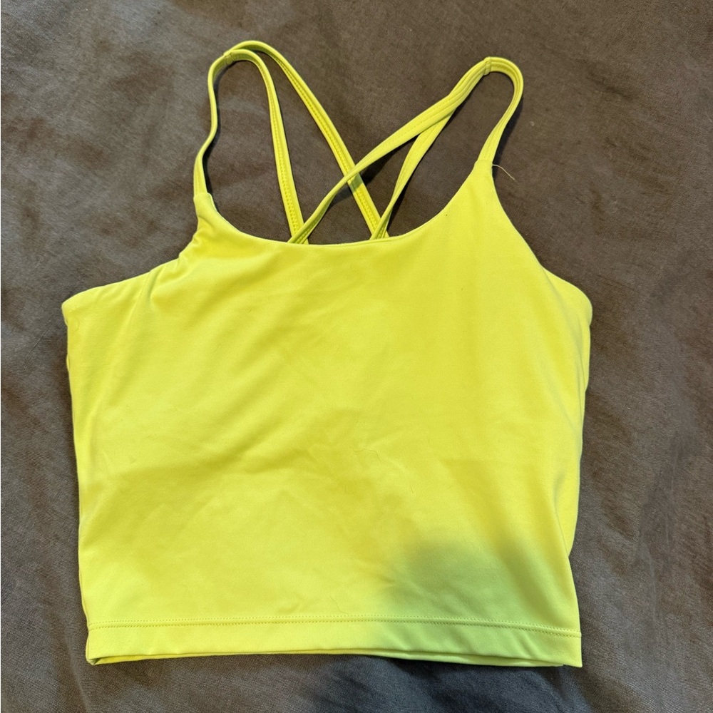 Bright green Blogilates tank
